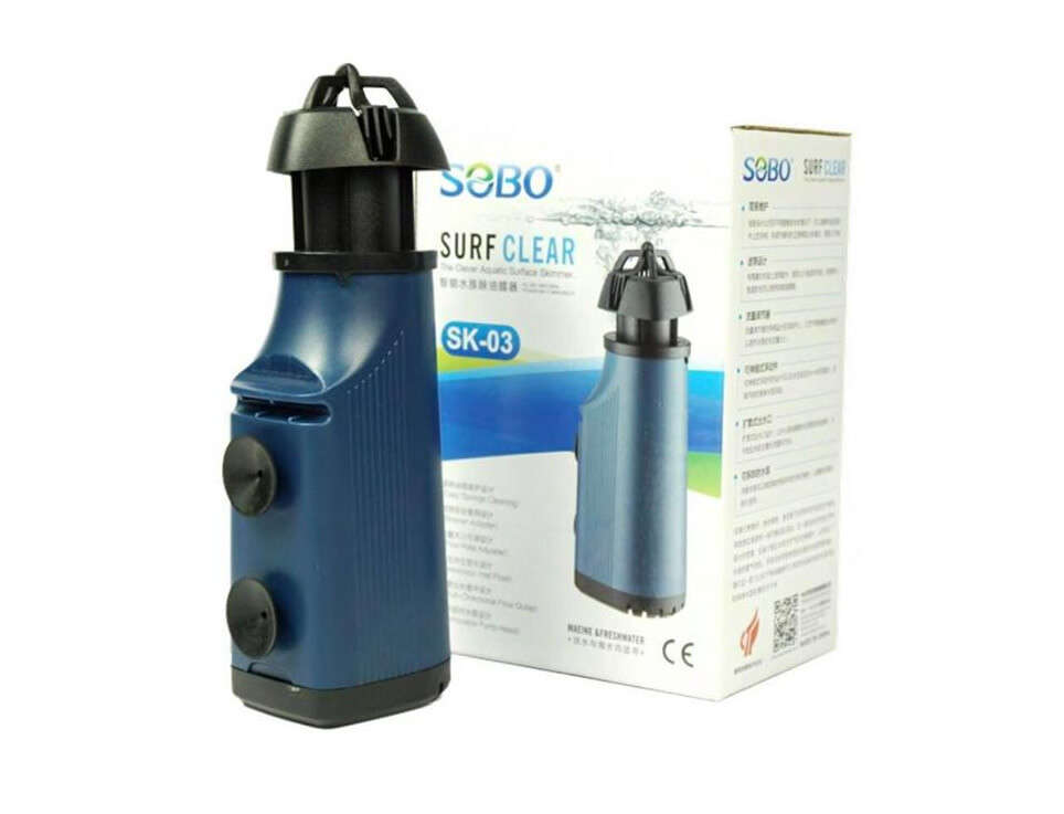 Skimmer surface sobo sk-03 filtro de superficie hasta 350 litros de acuario