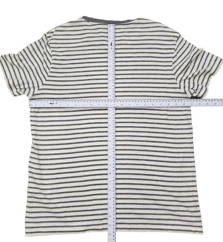 T-Shirt Lyle & Scott Herren groß gestreift weiß gelb grau Baumwolle - Bild 4 von 6