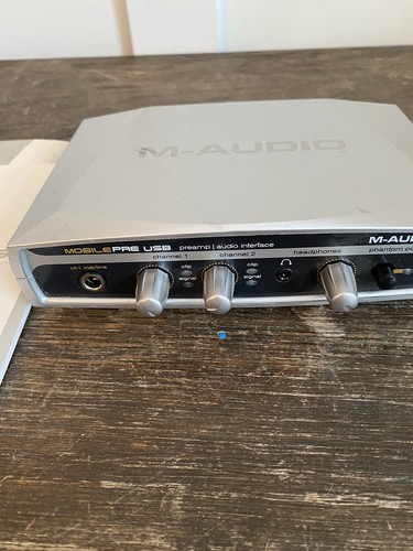 M-Audio Mobile Pre-USB Preamp Audio Interface Phantom Power NICE FREE SHIPPING - Picture 4 of 7