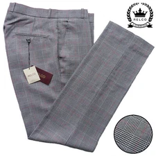 Relco Prince of Wales Check Sta Press Trousers Mod Skin Retro Stay Pressed POW