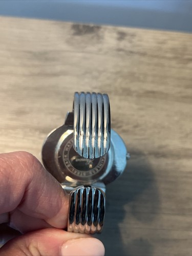 Reloj Génova Vintage Imitación Turquesa Cúpula con Estrás Puño Banda Flexible - Imagen 5 de 5