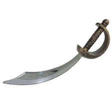 18" Pirate Swashbuckler Buccaneer Cutlass Sword Silver Blade