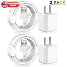 2pcs USB Wall Charger Fast Charging Cable For iPhone 6 7 8 X XR XS 11 12 13 14
