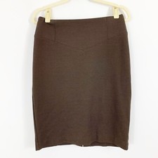 Michael Kors Women's Brown Pencil Skirt Size 4 Knit Work Career Professional