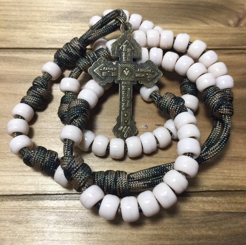 Military rosary - Durable Catholic Rosary - Paracord Rosary- Handmade In USA - Picture 3 of 5
