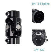 34-36 Spline34 Dd Black U-joint Universal Steering Shaft