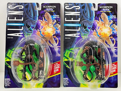 1992 ALIENS LOT 2 Scorpion Alien w/Face Hugger Action Figures Sealed NEW