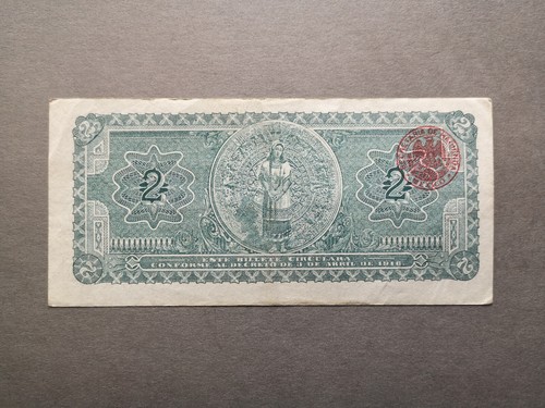 Mexico,Gobierno Provisional de Mexico,2 Pesos 1916 - Picture 2 of 2
