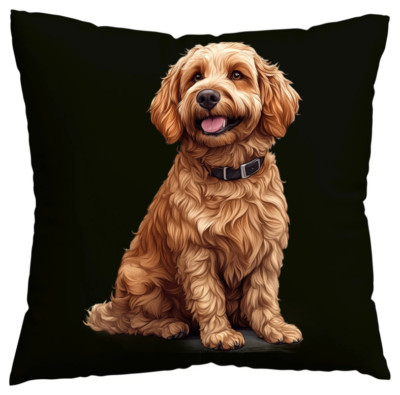 Kissenbezug Golden Doodle Hunderasse Golden Doodle Hundeschule Go Schwarz 402986
