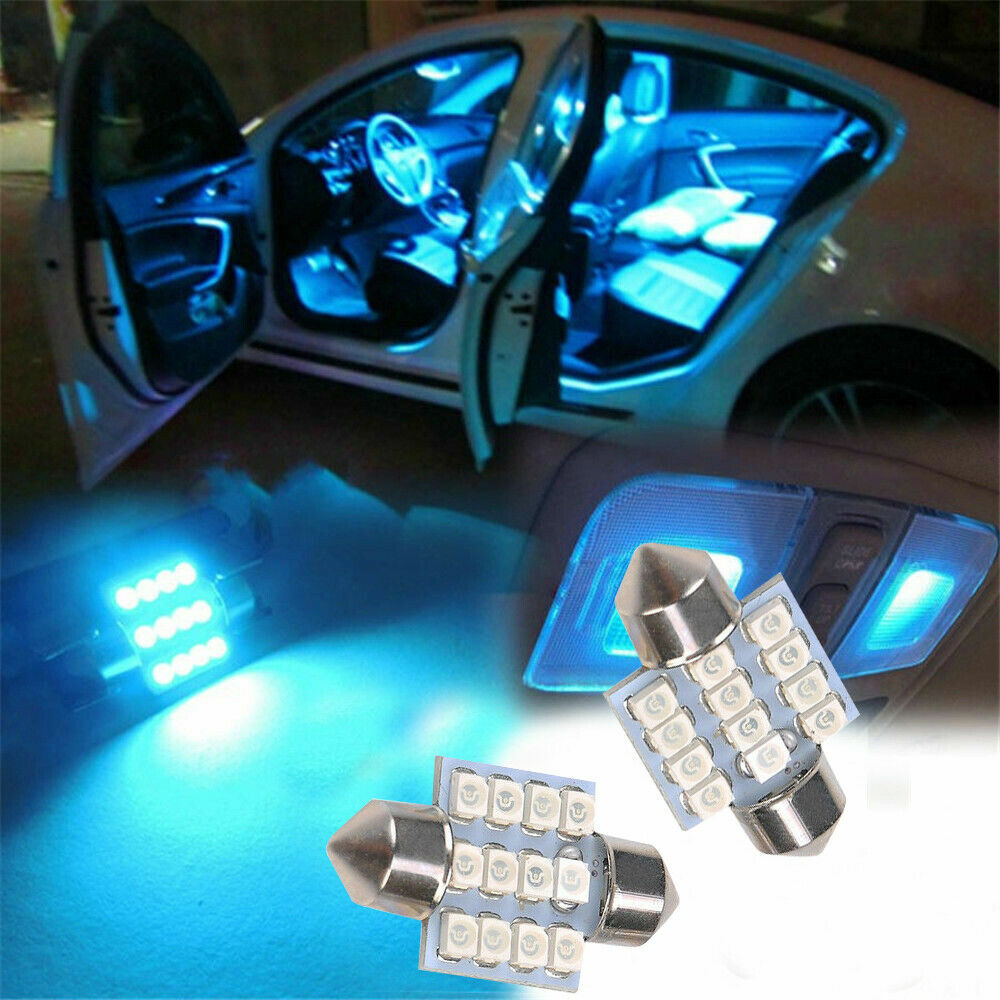 Interior Lights 13-Piece Blue LED Interior Light Kit For Cars – Dome, Map, License Plate Bulbs, T10 Size, 12V Headlight Blue LED Car & Truck Light Bulbs & LEDs - Foto 13