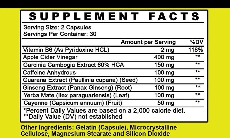 Angry Energy, All Natural Energy Booster with Caffeine and Garcinia Cambogia 2PK - Image 2 of 4