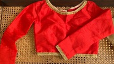 Saree Ready made Blouse NWT  Silk  Designer Sari Choli  Indian PartyWear size S 