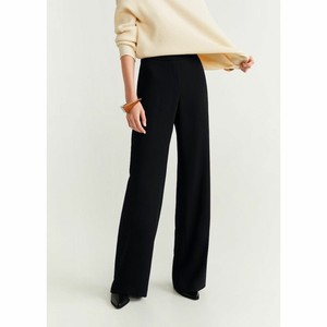Mango | Mng Recto Pantalones Largos Cortado Negro Tamaño Grande B78 | eBay