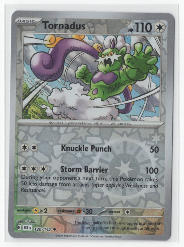 Pokemon Stellar Crown -  120/142 Tornadus Reverse Holo