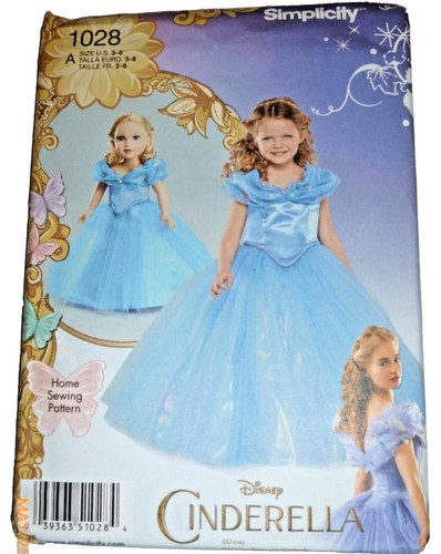 Simplicity 8487HH Disney Princess Costume Sewing Pattern Sizes 3-6 NEW &  UNCUT | eBay