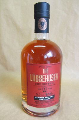 (118 /L) 0,5L Lübbehusen Unpeated Single Malt Whisky Cask Strength 56,7% 4 Yrs