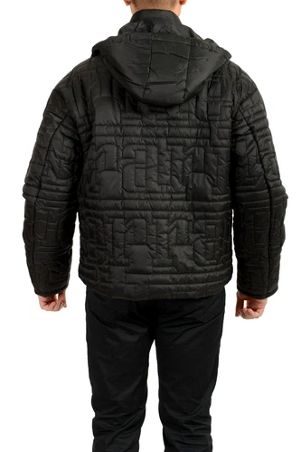 Scuderia Ferrari Fluid Black Parka Jacket With Detachable Hood US 2XL IT 56 image 3