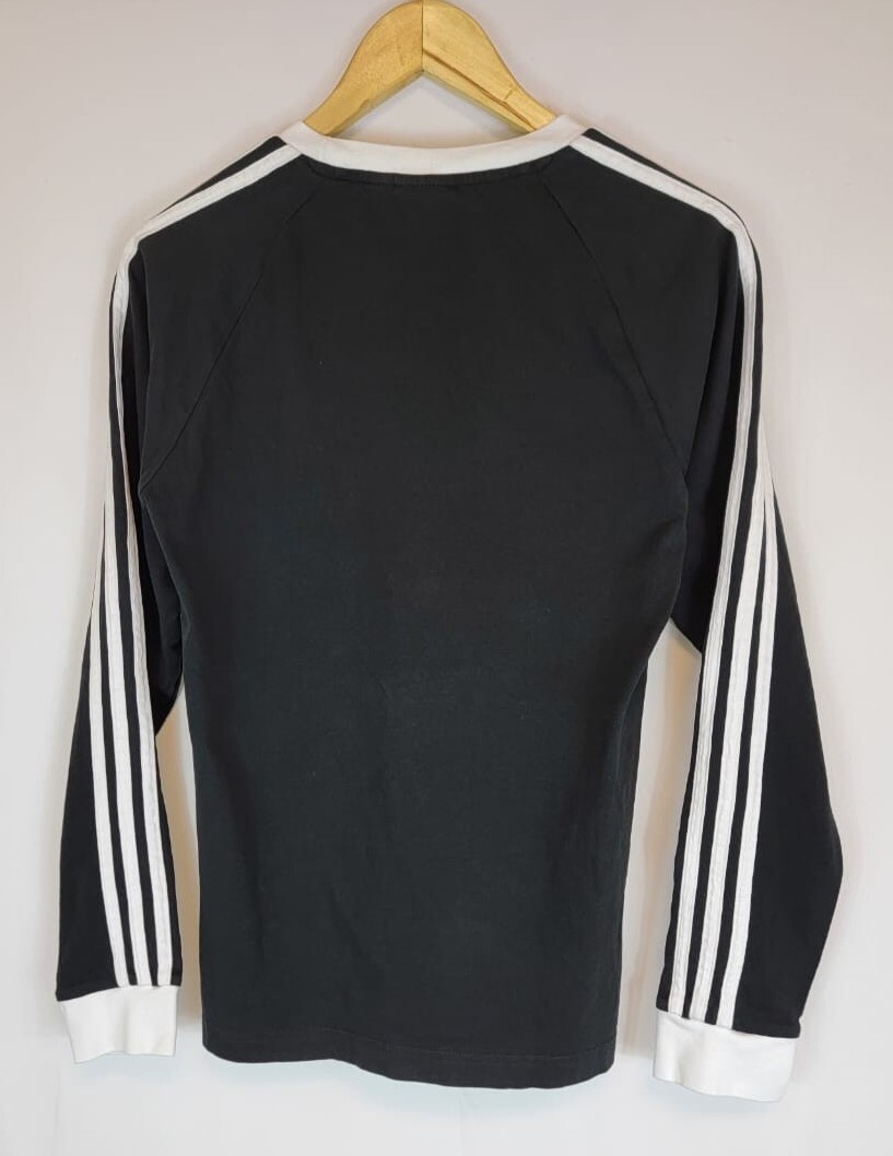 ★adidas★ Tiro Cut 3S Jacquard Long Sleeve Tee Black IX3711 Adidas Trefoil Black Long Sleeve White 3 Stripes T-Shirt