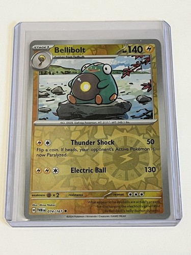 Pokemon Twilight Masquerade Bellibolt 74/167 Uncommon Parallel