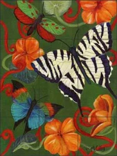 Butterfly Tile Backsplash Debbie McCulley Floral Art Ceramic Mural POV-DM030