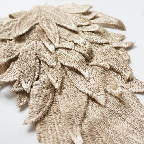 1 Pair 3D Embroidery Angel Wings Applique Sewing Flower Collar Patch For Wedding - Picture 6 of 32