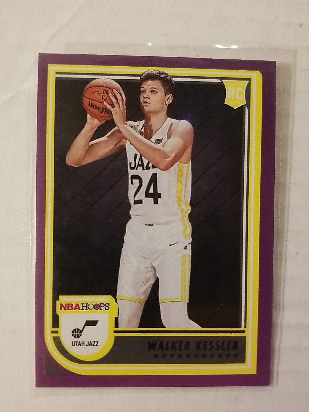 2022-23 NBA Hoops WALKER KESSLER Purple Parallel Rookie Card RC #252 Utah Jazz
