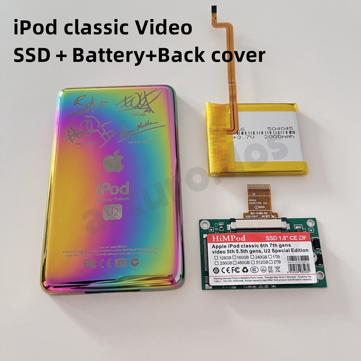 iPod classic 7.5世代　1TB ssd 2000mAhバッテリー 🔥1TB SSD Upgrade & 2000mAh Battery for iPod Classic 6th 7th 256GB