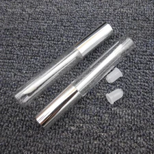 New 10ML Empty Clear Lip Gloss Tube Lip Alm Bottle Container Silver Cap UV PETG
