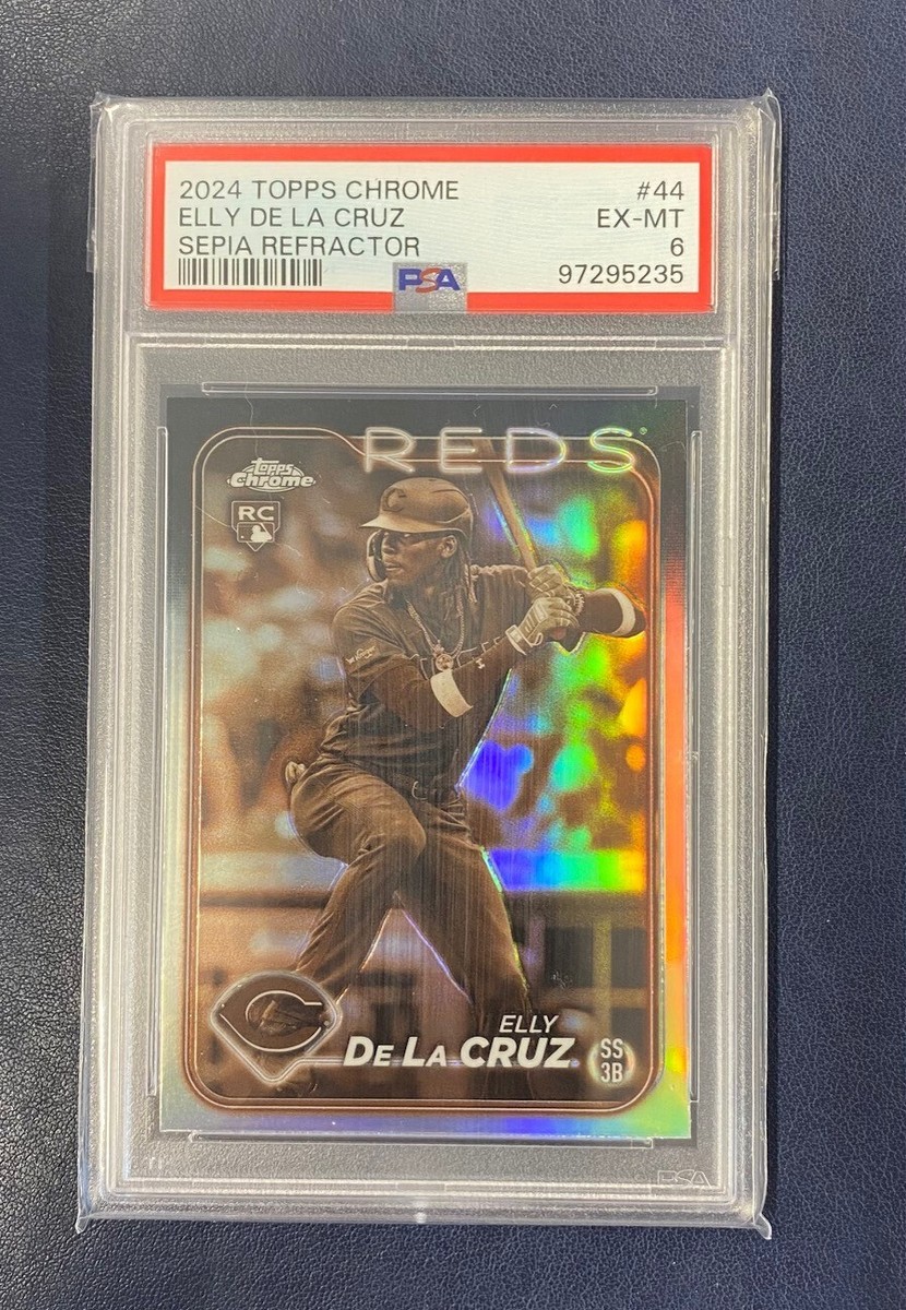 ELLY♡ 2024 Topps Chrome - Elly De La Cruz #44 Sepia Refractor (RC