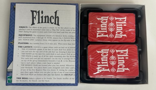 Flinch Stockpile Card Game 2002 Hasbro Winning Moves 3 Sealed Decks New Open Box - Picture 2 of 2