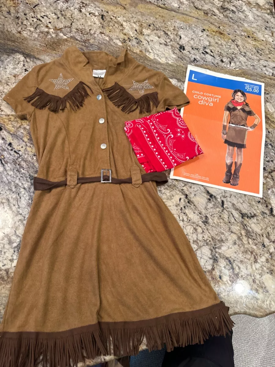 Child Costume Cowgirl Diva Size Largr 10 12 from Target
