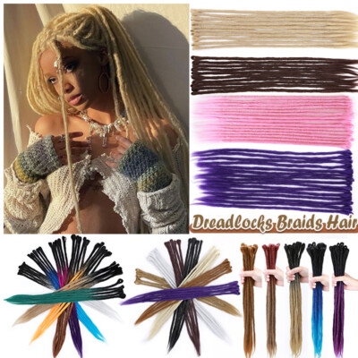 Synthetic Dreadlocks Extensions Crochet Dreads Single Ended Handmade Hair Ombre