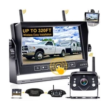 RV Backup Camera Wireless HD 1080P Trailer Bluetooth Rear View Cam System Tou...