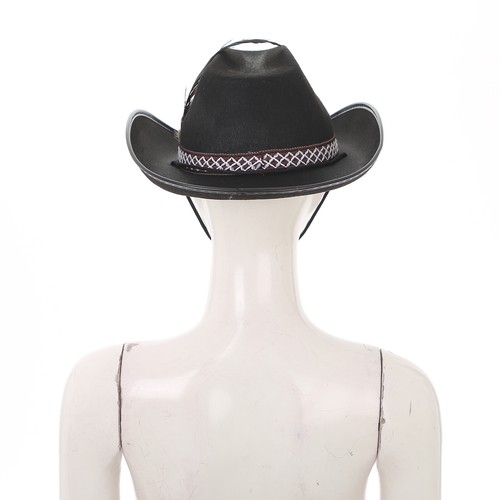 Unisex Feather Decorated Caps Soft Cowboy Hat Lace Felt Cap With Drawstring - Picture 5 of 35