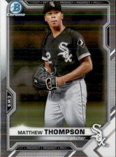 2021 BOWMAN CHROME  PROSPECT CHICAGO WHITE SOX MATTHEW THOMPSON #BCP-74