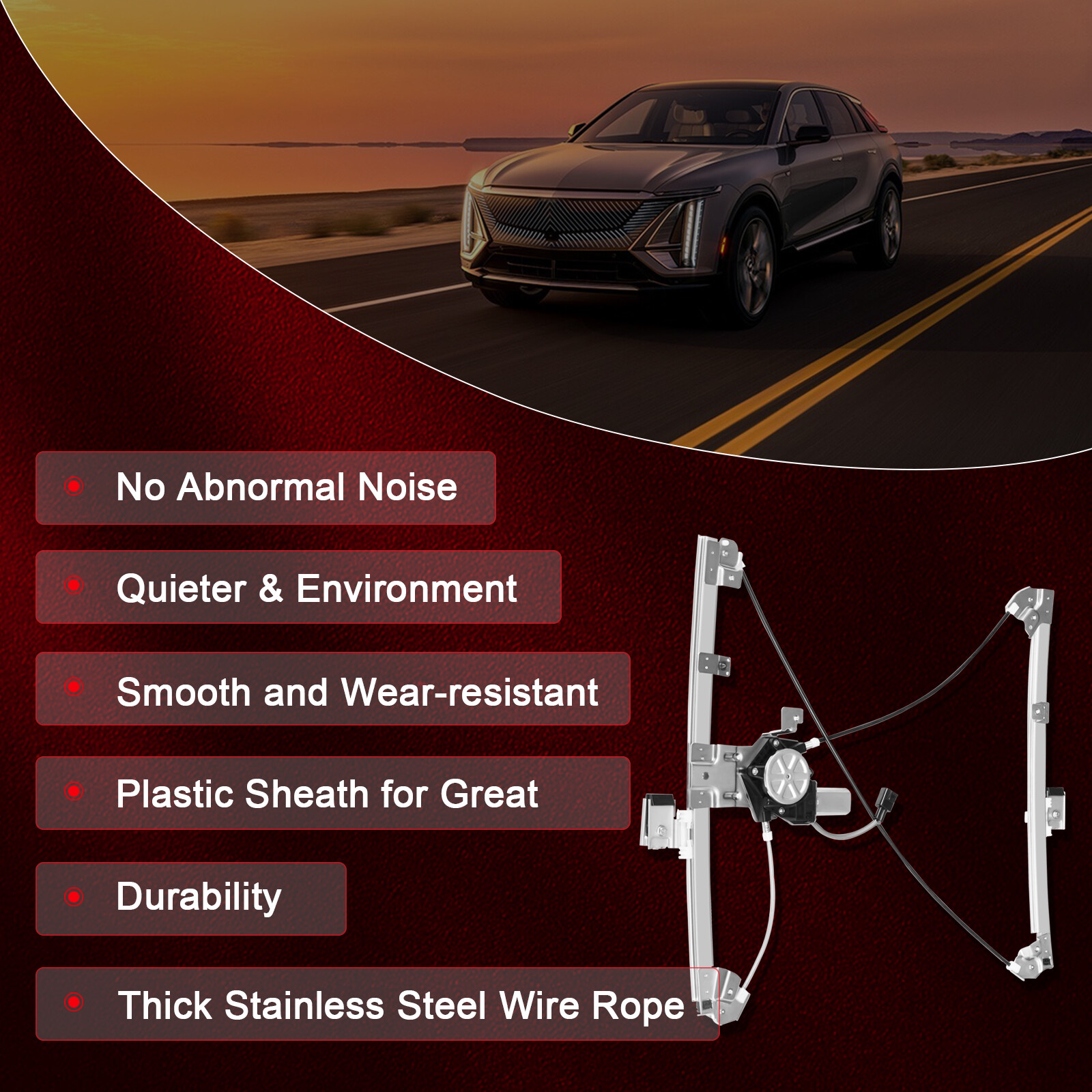 Power Window Regulator Front Left Right For 1999-07 Silverado 1500 w/ Motor New