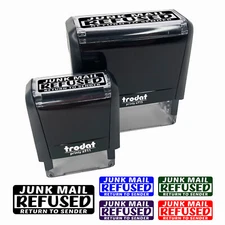 Junk Mail Refused Return to Sender Self-Inking Rubber Stamp Ink Stamper Office
