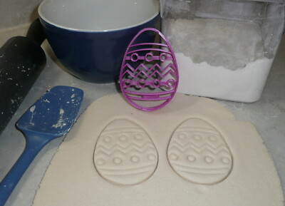 EASTER EGG DETAILED DESIGN HUNT COLOR DYE HARD BOILED COOKIE CUTTER USA PR2466