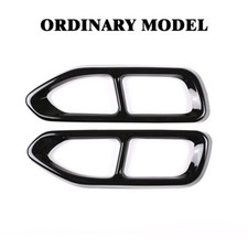 2x For BMW 7 Series G11 G12 16-18 Exhaust Muffler Pipe Tip Cover Trim Black