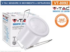 V-TAC VT-8092 SENSORE DI MOVIMENTO AD INFRAROSSI DA INCASSO LAMPADINE LED BIANCO