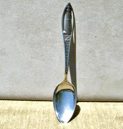 1900s PORTLAND, MAINE "HEAD LIGHT" LIGHTHOUSE PICTORIAL STERLING SOUVENIR SPOON - Picture 3 of 9
