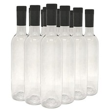 12 Plastic Wine Bottles with Screw Caps 750ml Clear Bottles for Wine Making