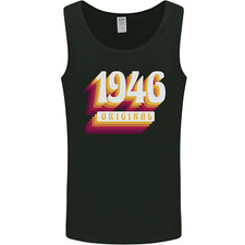 Retro 80th Birthday Original 1946 Mens Vest Tank Top
