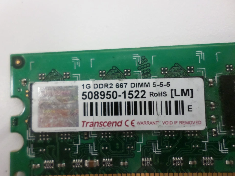 MEMORIA RAM TRANSCEND 508950-1522 1GB DDR2 240PIN Foto 4 de 4