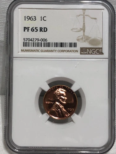 1963 Lincoln Memorial Cent NGC PF 65 RD