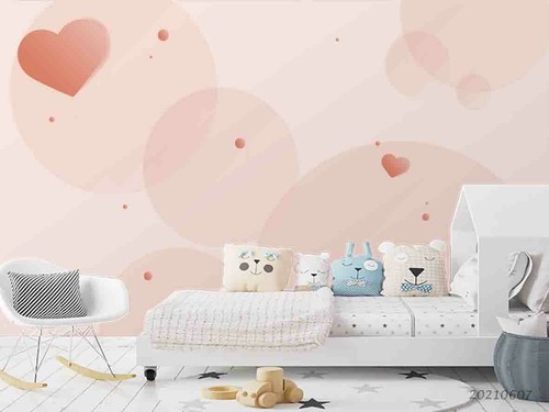 3D Pink Love Pattern Wallpaper Wall Murals Removable Wallpaper 24
