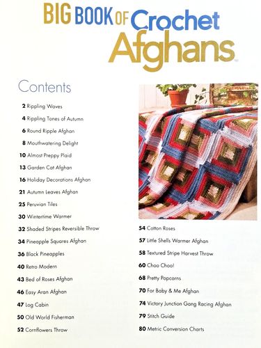Annies 871222 BIG BOOK of CROCHET AFGHANS 80pg soft book 26 designs 2013 - Picture 3 of 15