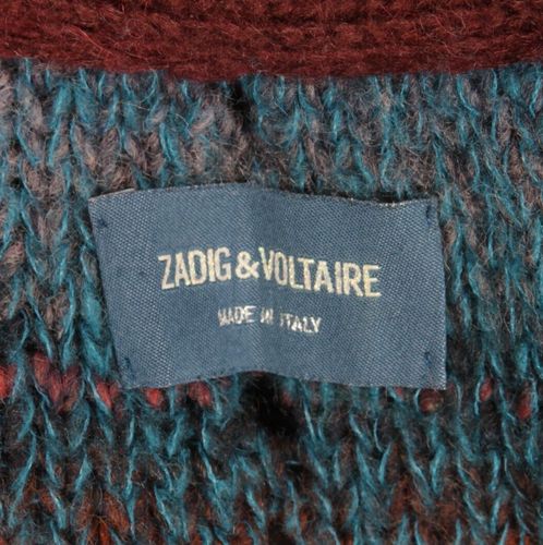 ZADIG & VOLTAIRE Yuno Pa Rainbow Striped Wool Mohair Cardigan Sweater sz M /223 - Picture 6 of 6
