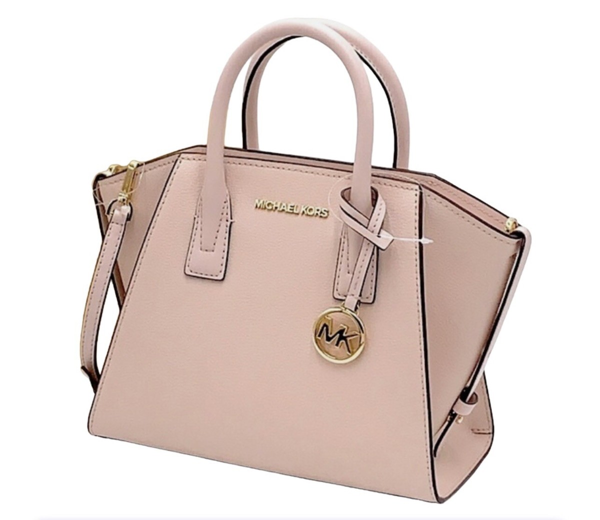 MICHAEL KORS Avril Small Leather Top-Zip Satchel In Powder Blush