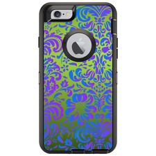 OtterBox Defender for iPhone / Samsung Galaxy - Green Purple Blue Floral